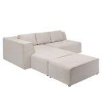 Kare Corner Sofa Infinity Ottoman Cream Left (11)