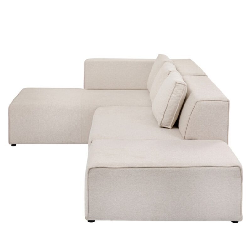 Kare Corner Sofa Infinity Ottoman Cream Left (12)