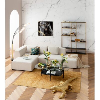 Kare Corner Sofa Infinity Ottoman Cream Left (2)