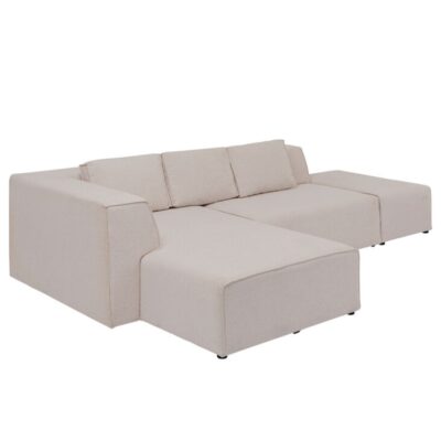 Kare Corner Sofa Infinity Ottoman Cream Left