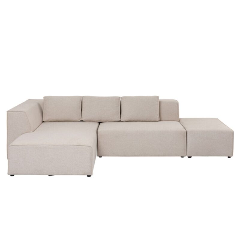 Kare Corner Sofa Infinity Ottoman Cream Left (6)