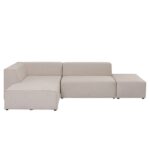 Kare Corner Sofa Infinity Ottoman Cream Left (7)