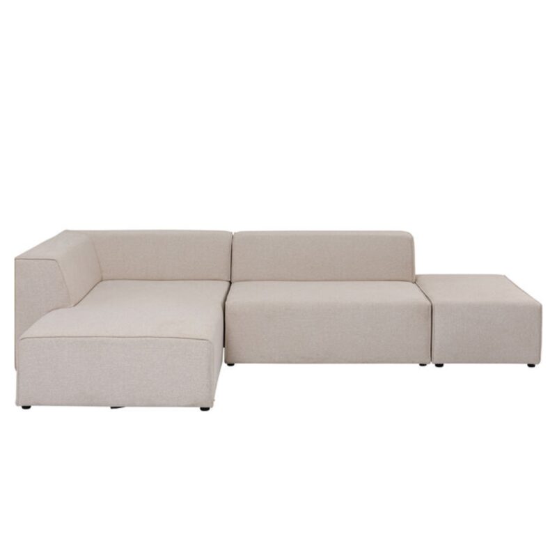 Kare Corner Sofa Infinity Ottoman Cream Left (7)