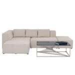 Kare Corner Sofa Infinity Ottoman Cream Left (8)