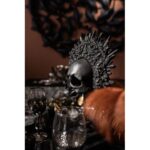 Kare Deco Object Kral Kafatası Siyah 49cm (2)