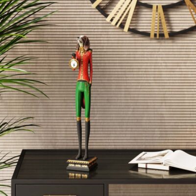 Kare Table Clock Gentleman Dog (3)
