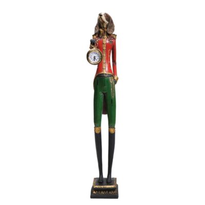 Kare Table Clock Gentleman Dog