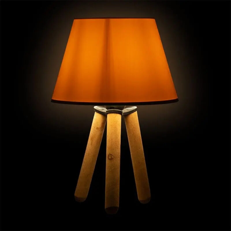 Table Lamp Woody Beige Walnut ∅22x33cm (2)