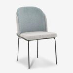 Chair Dore Gray Blue Bouclé