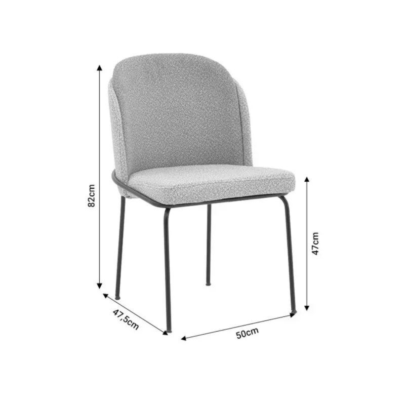 Chair Dore Gray Blue Bouclé (8)