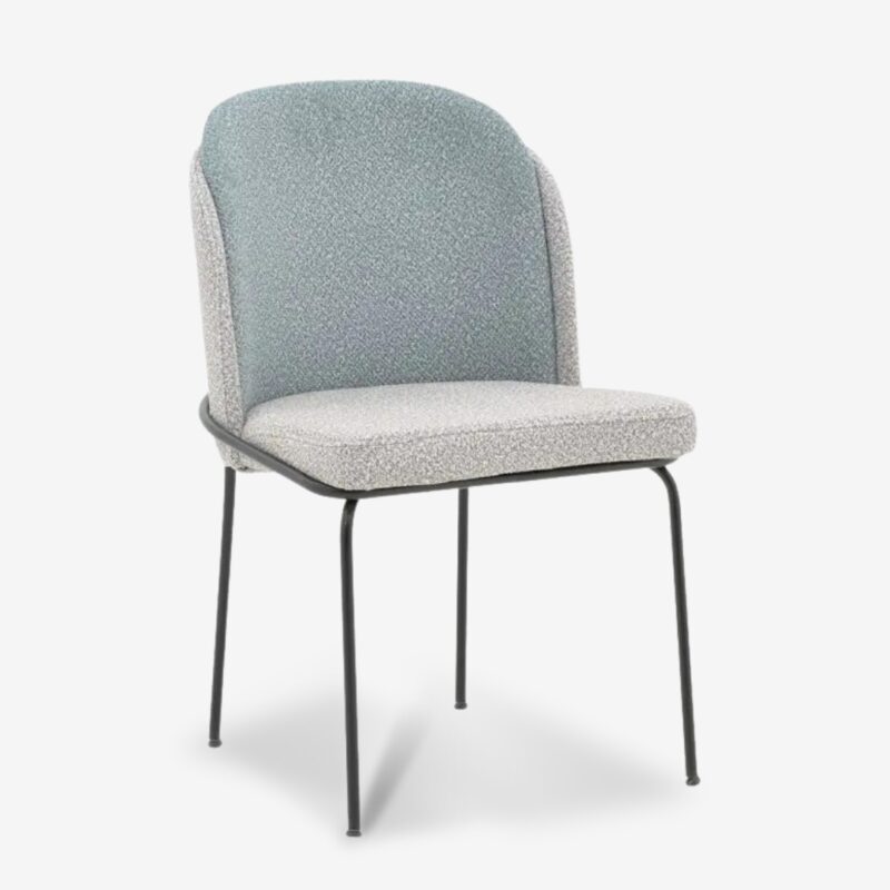 Chair Dore Gray Blue Bouclé