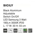 Led Table Lamp Sicily Black (1)