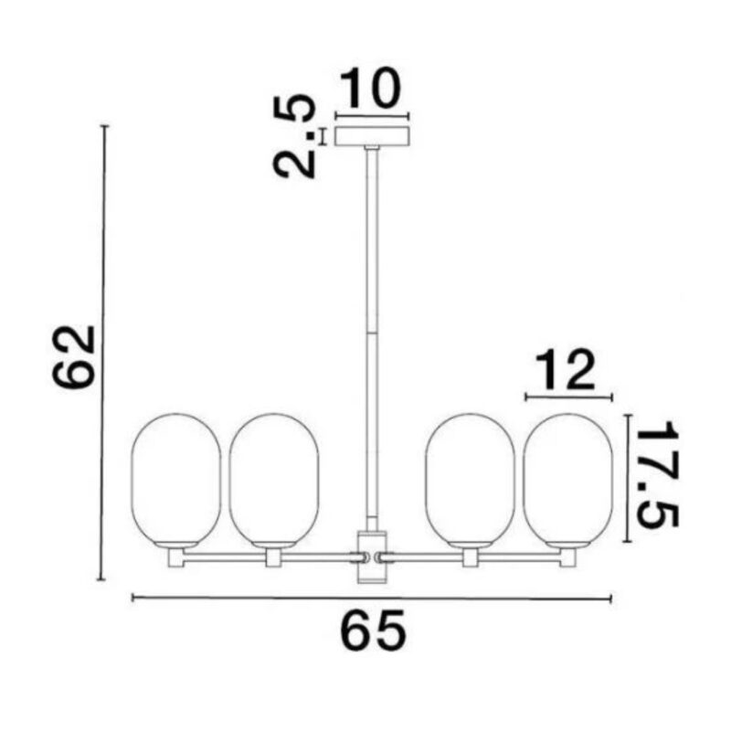 Pendant Lamp Balor Gold ∅65x62cm (5)