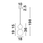 Pendant Lamp Clio Orange 18x198cm (6)