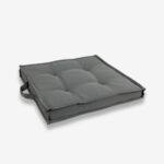 Waterproof Floor Cushion Charcoal 40x40x4cm