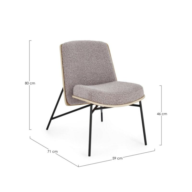 Armchair Emerson Grey 59x71x80cm (9)