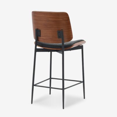 Bar Stool Katrin Walnut Black 48.5x52.5x96cm (2)