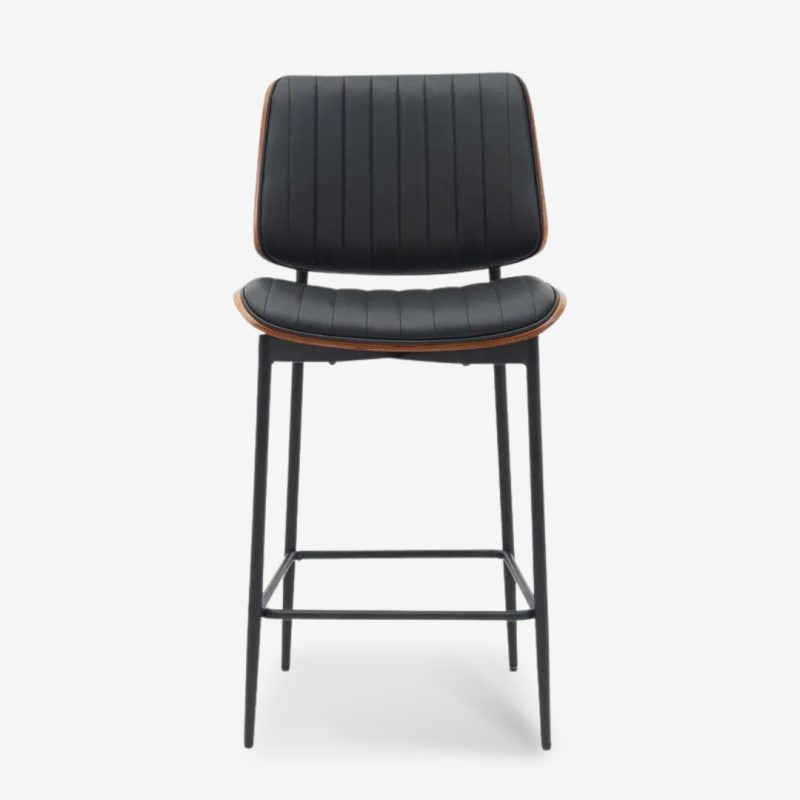 Bar Stool Katrin Walnut Black 48.5x52.5x96cm (4)