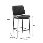 Bar Stool Katrin Walnut Black 48.5x52.5x96cm (6)