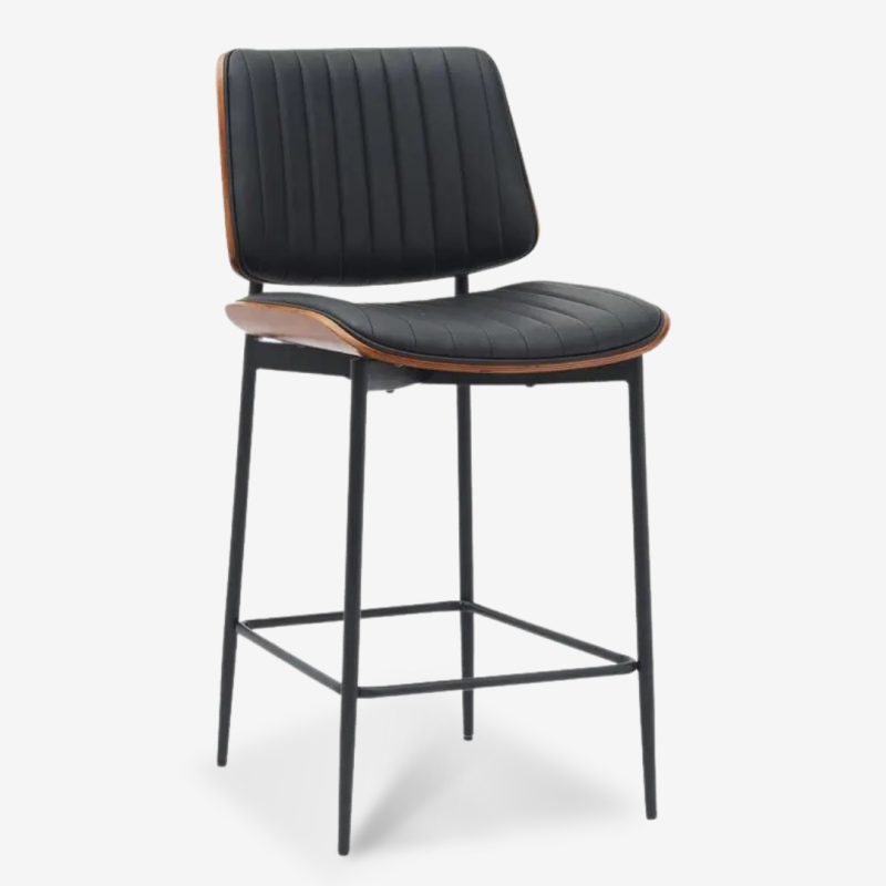 Bar Stool Katrin Walnut Black 48.5x52.5x96cm (7)