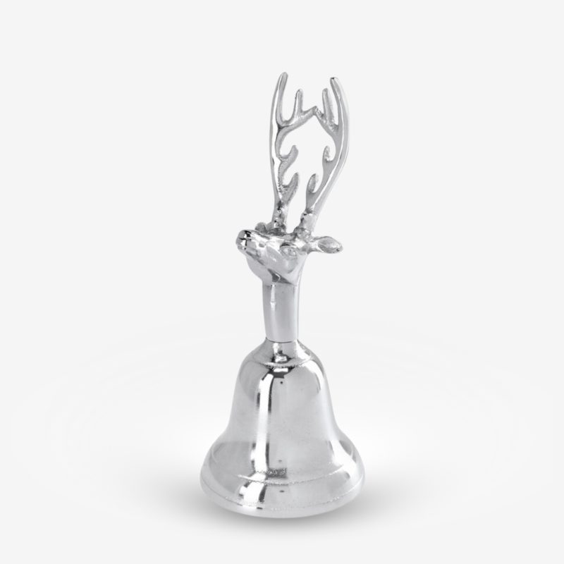 Bell Blitzen reindeer silver Ø7.5x17.75cm (3)