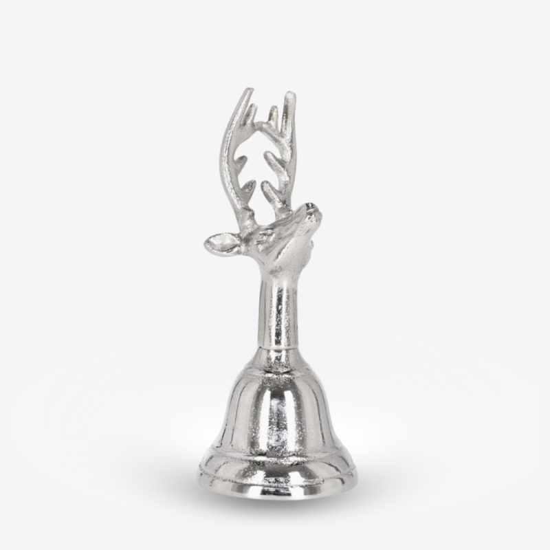 Bell Blitzen reindeer silver Ø7.5x17.75cm