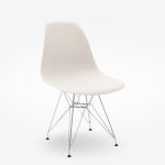 Chair Adelline White Stainless Steel Leg 46x55x81cm