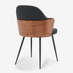 Chair Marcos Wood Metal Black 58x58x91cm (2)