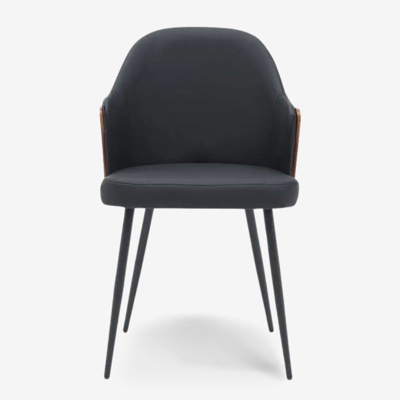 Chair Marcos Wood Metal Black 58x58x91cm (4)