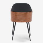 Chair Marcos Wood Metal Black 58x58x91cm (5)