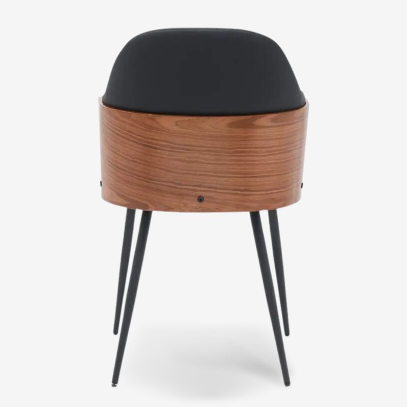 Chair Marcos Wood Metal Black 58x58x91cm (5)