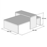 Coffee Table Glow Anthracite Oak 80x50x32cm (4)