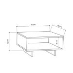 Coffee Table Hellen White Anthracite 60x60x32cm (3)