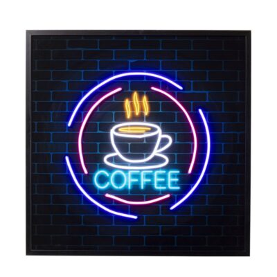 Glass picture coffee led 80x80cm