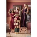 Kare Stool Cherry Dark Green Brass Ø35cm (3)