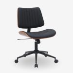 Office Chair Katrin Walnut Black 52x54x90.5cm