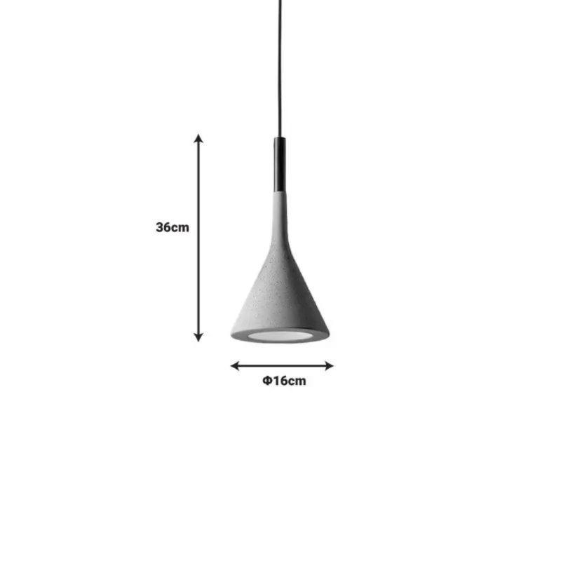 Pendant Lamp Oconor Gray Metal Ø16x36cm (2)