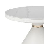 Side Table Cool White Marble Metal Ø70x40cm (2)