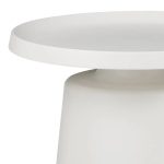 Side Table Genova White Metal Ø70x40cm (2)