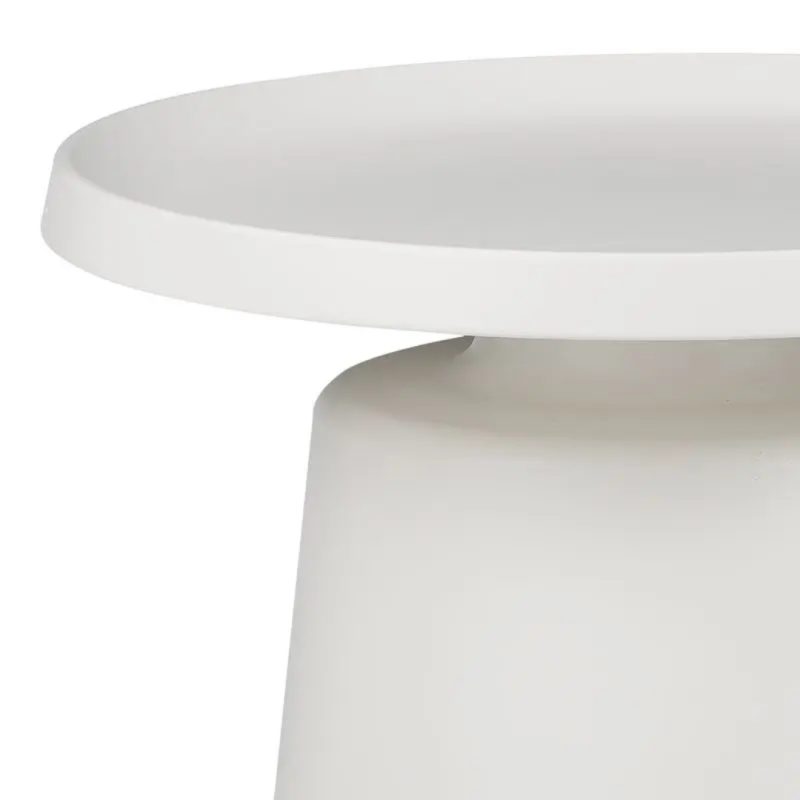Side Table Genova White Metal Ø70x40cm (2)