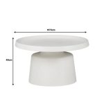 Side Table Genova White Metal Ø70x40cm (4)