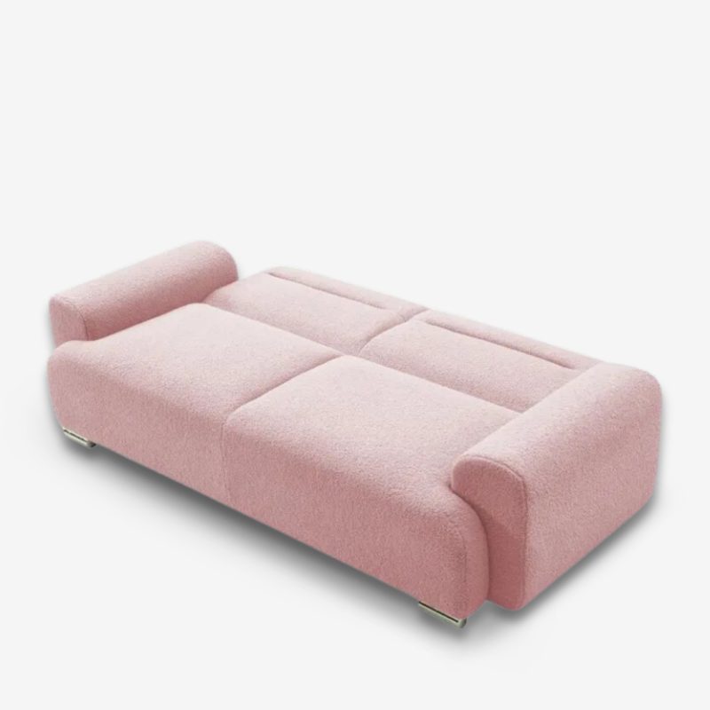 Sofa Bed Harmony Pink Bouclé 223.5x92x81cm (2)