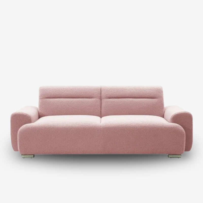 Sofa Bed Harmony Pink Bouclé 223.5x92x81cm