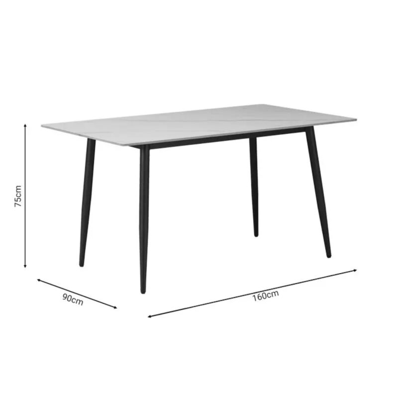 Table Gustavo White Marble 160x90x75cm (4)