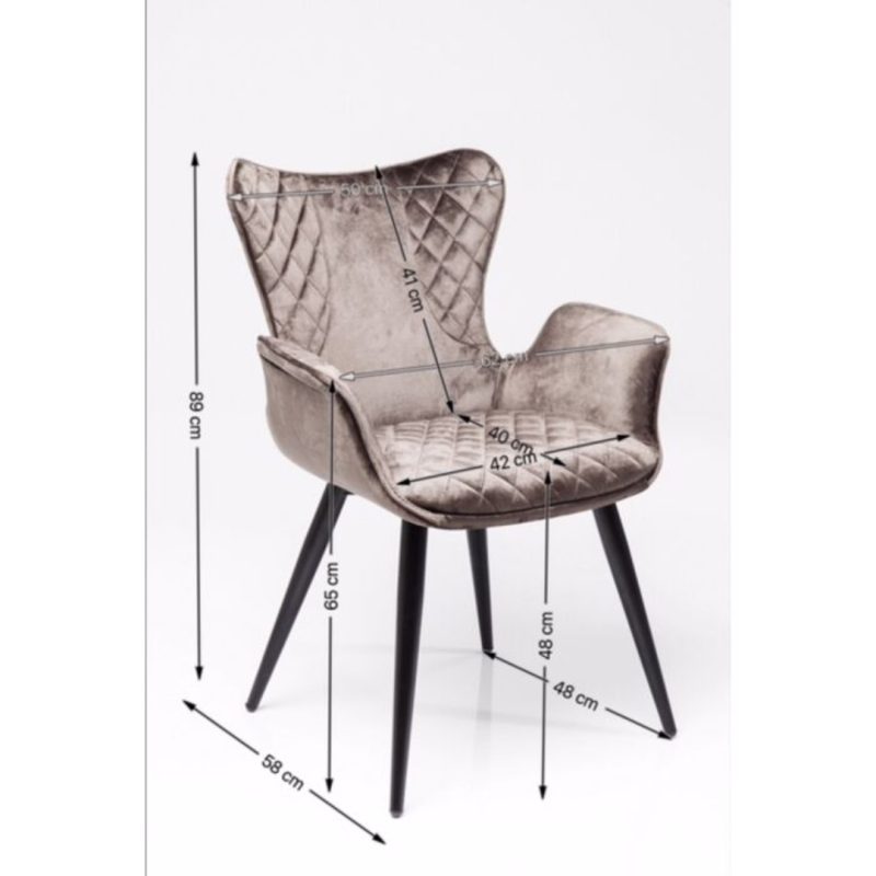 Kare Chair With Armrest Dream Brown (8)