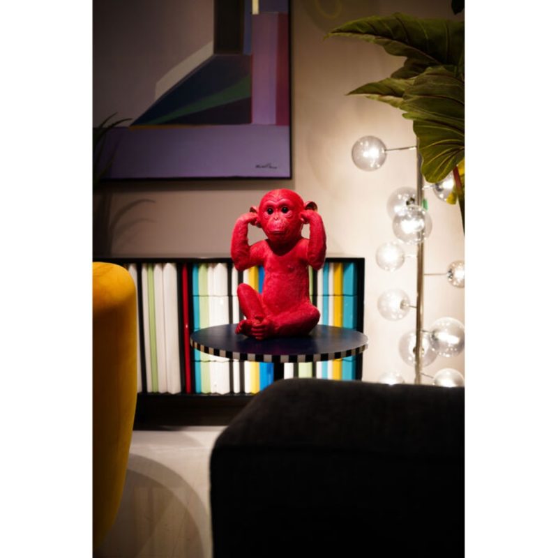 Kare Money Box Monkey Kikazaru Red (3)