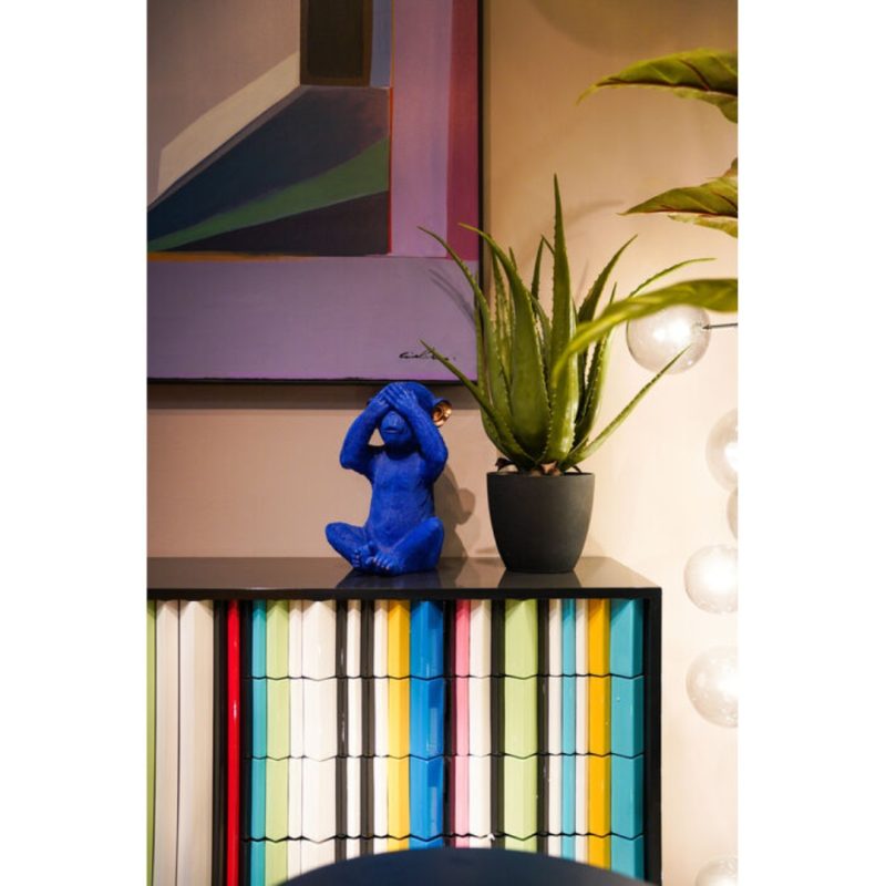 Kare Money Box Monkey Mizaru Blue (5)