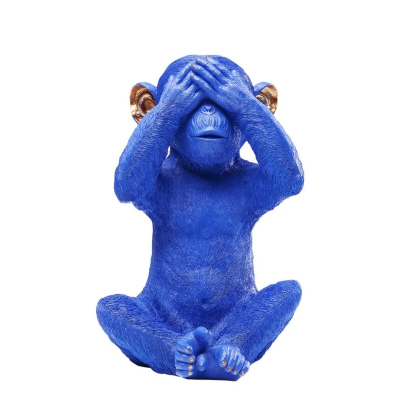 Kare Money Box Monkey Mizaru Blue