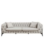 Kare Sofa Bellissima 3 Seater Velvet Taupe 240cm (3)