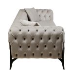 Kare Sofa Bellissima 3 Seater Velvet Taupe 240cm (4)